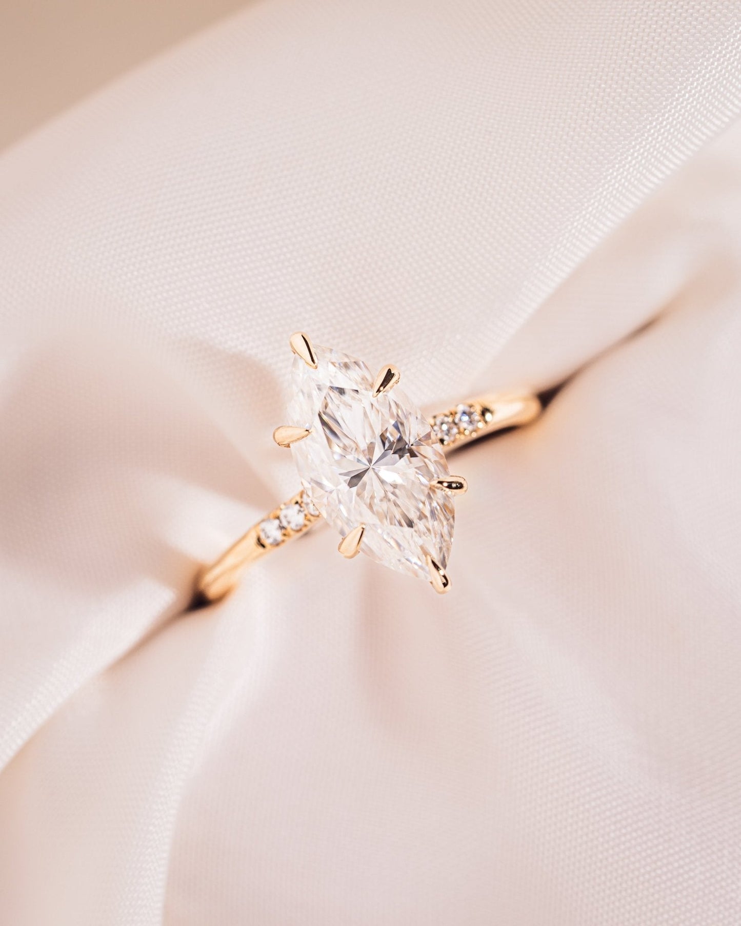 Cushion Hidden Halo Lab Grown Diamond Engagement Ring