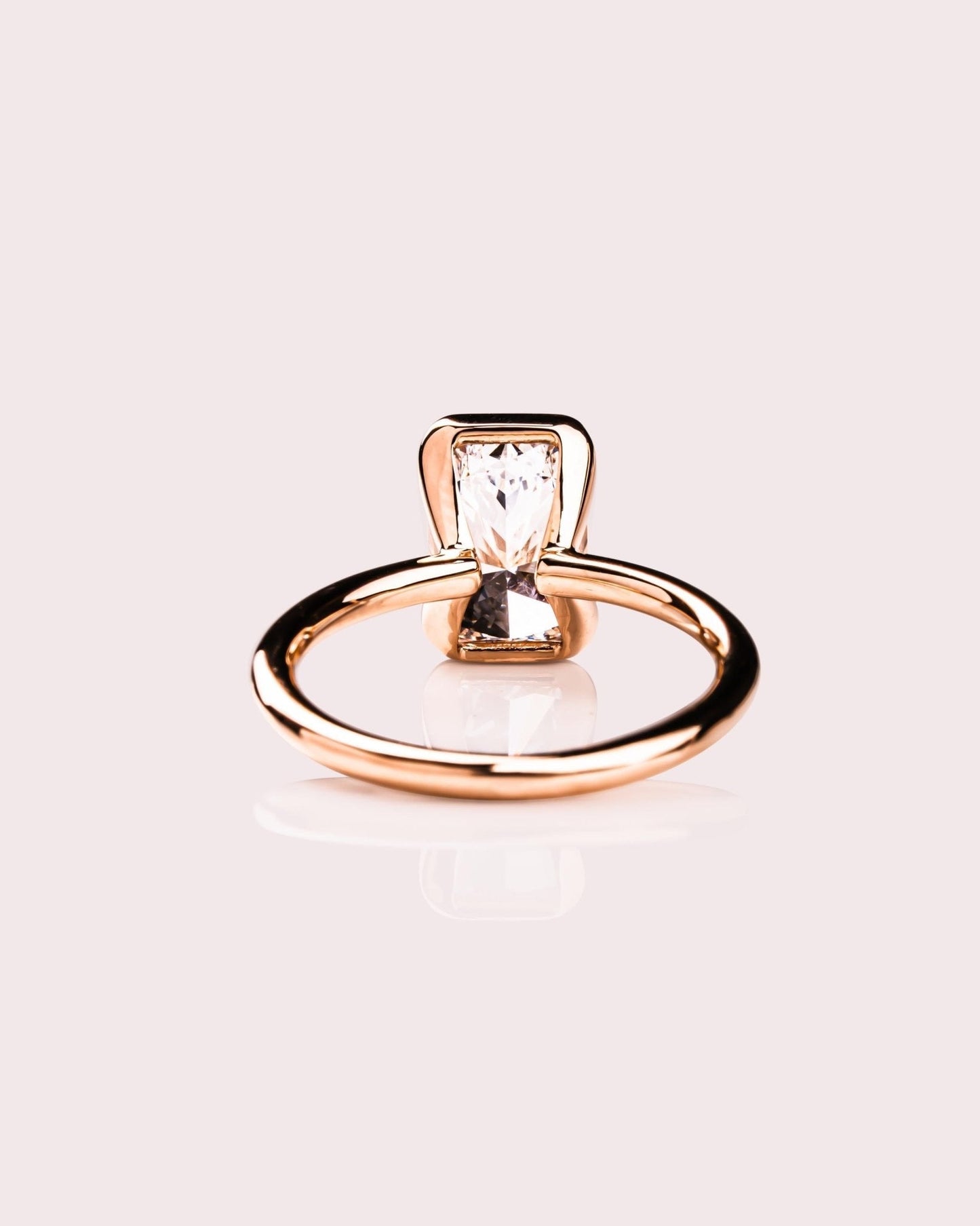 Cushion Hidden Halo Lab Grown Diamond Engagement Ring