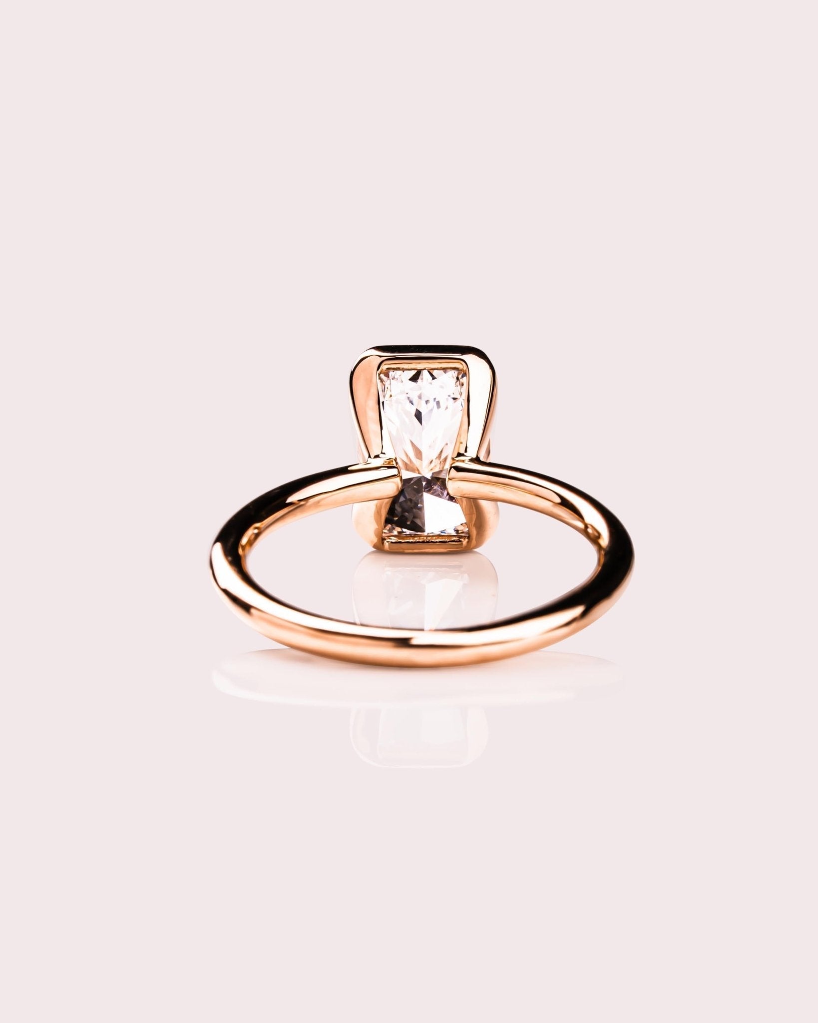 Cushion Hidden Halo Lab Grown Diamond Engagement Ring