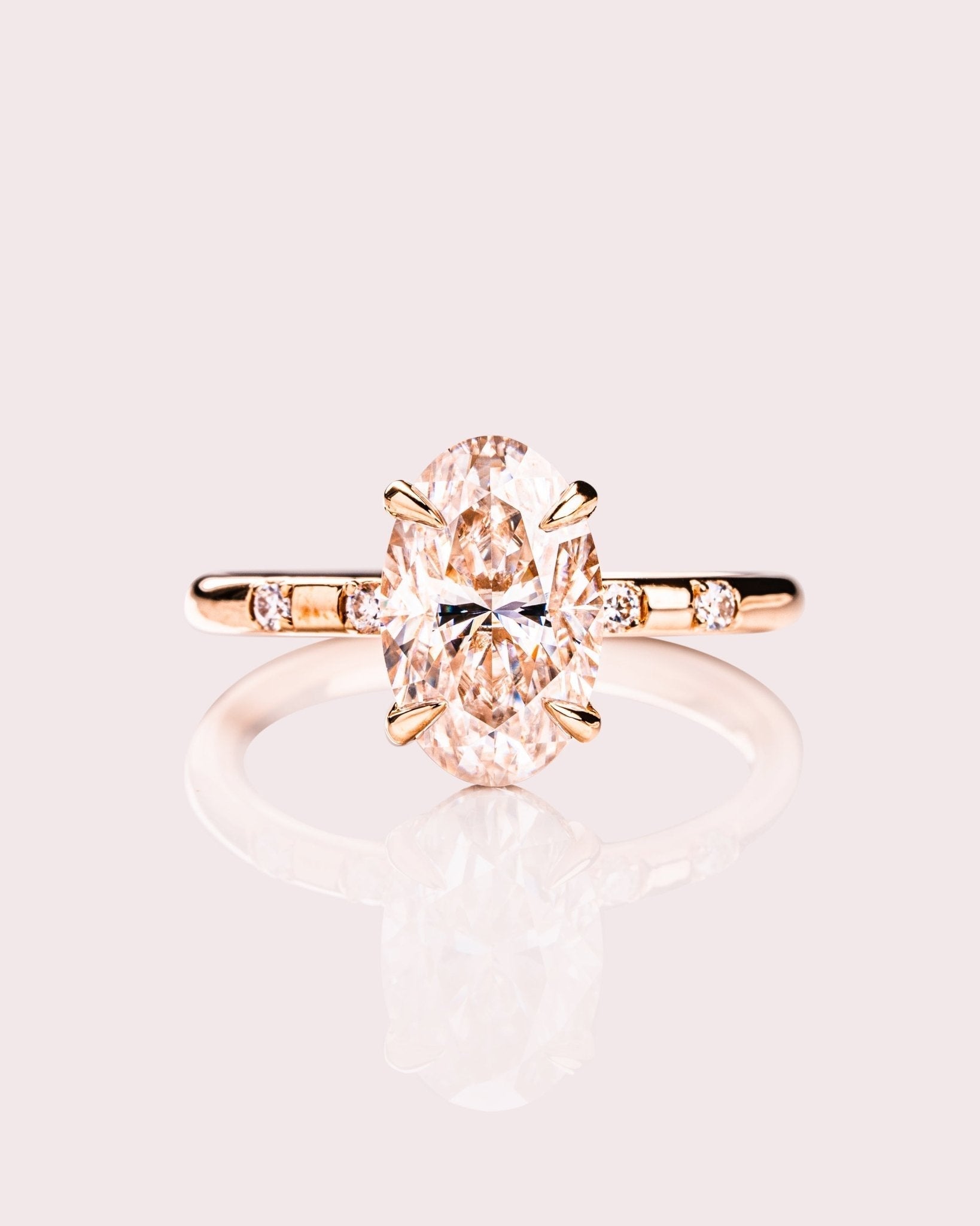 Cushion Hidden Halo Lab Grown Diamond Engagement Ring