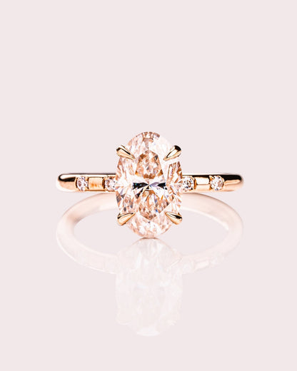 Cushion Hidden Halo Lab Grown Diamond Engagement Ring