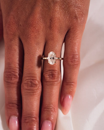 Cushion Hidden Halo Lab Grown Diamond Engagement Ring