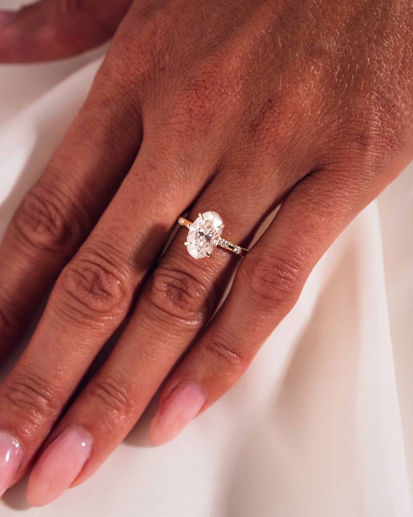 Cushion Hidden Halo Lab Grown Diamond Engagement Ring
