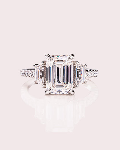 Cushion Hidden Halo Lab Grown Diamond Engagement Ring