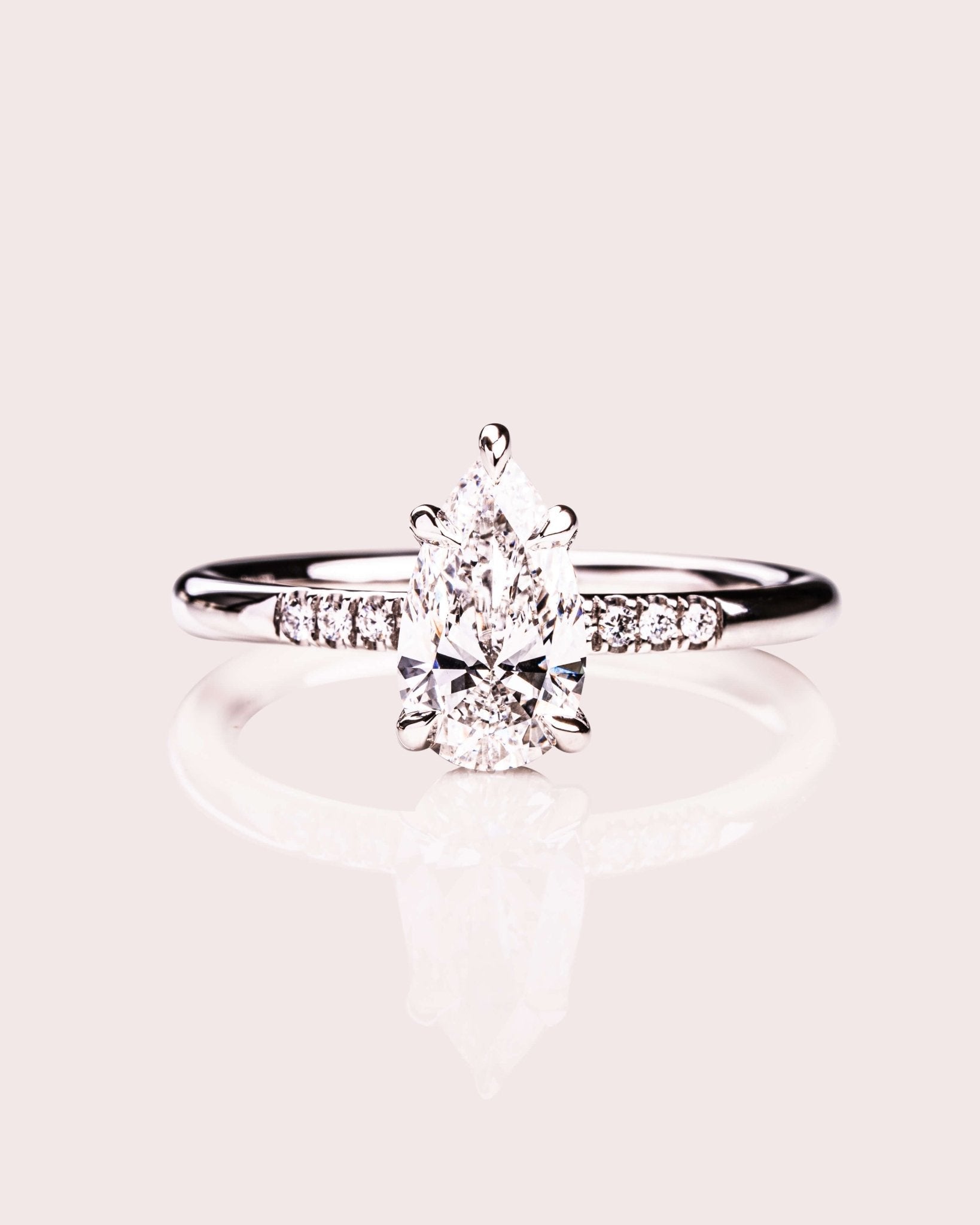 Cushion Hidden Halo Lab Grown Diamond Engagement Ring