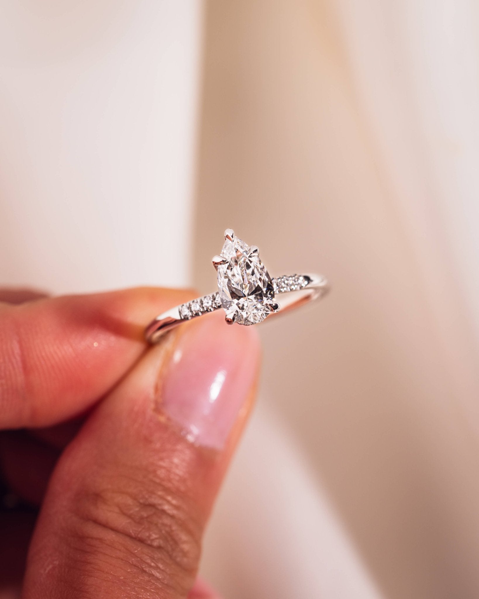 Cushion Hidden Halo Lab Grown Diamond Engagement Ring