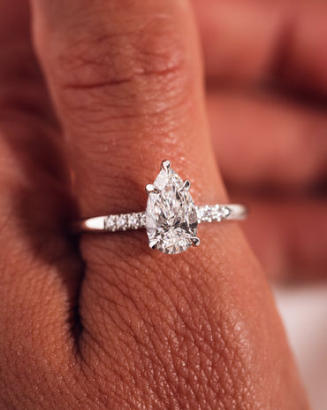 Cushion Hidden Halo Lab Grown Diamond Engagement Ring