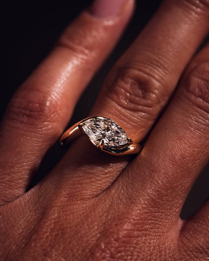 Cushion Hidden Halo Lab Grown Diamond Engagement Ring