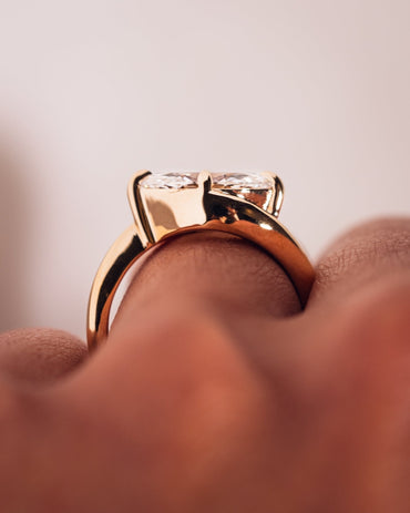 Cushion Hidden Halo Lab Grown Diamond Engagement Ring