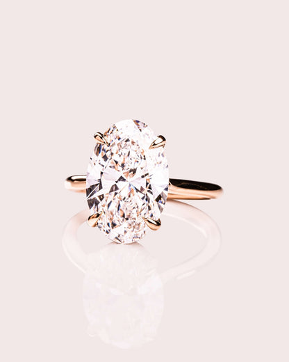 Cushion Hidden Halo Lab Grown Diamond Engagement Ring
