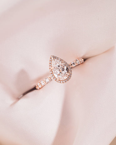 Cushion Hidden Halo Lab Grown Diamond Engagement Ring