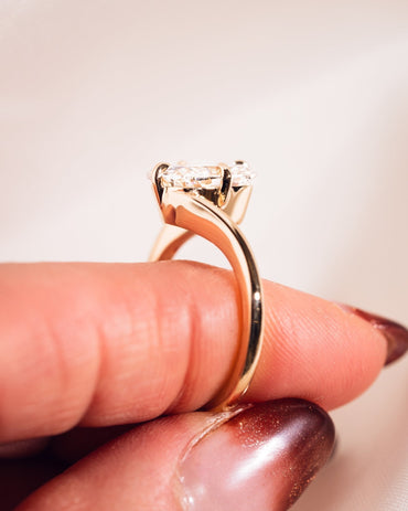 Cushion Hidden Halo Lab Grown Diamond Engagement Ring