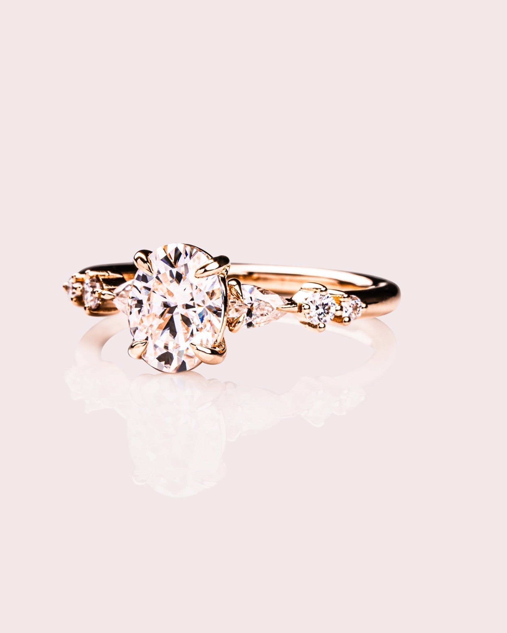 Cushion Hidden Halo Lab Grown Diamond Engagement Ring