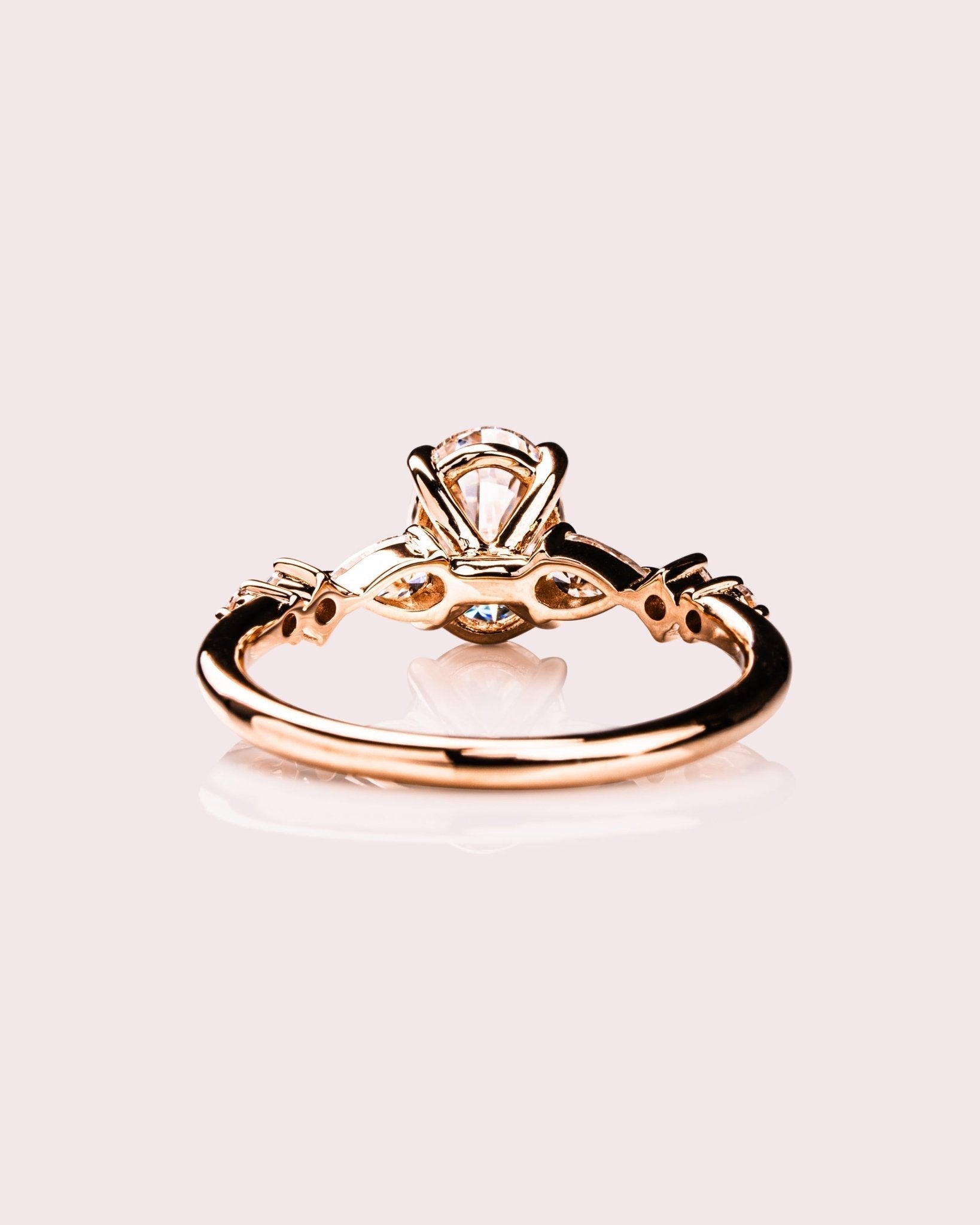 Cushion Hidden Halo Lab Grown Diamond Engagement Ring