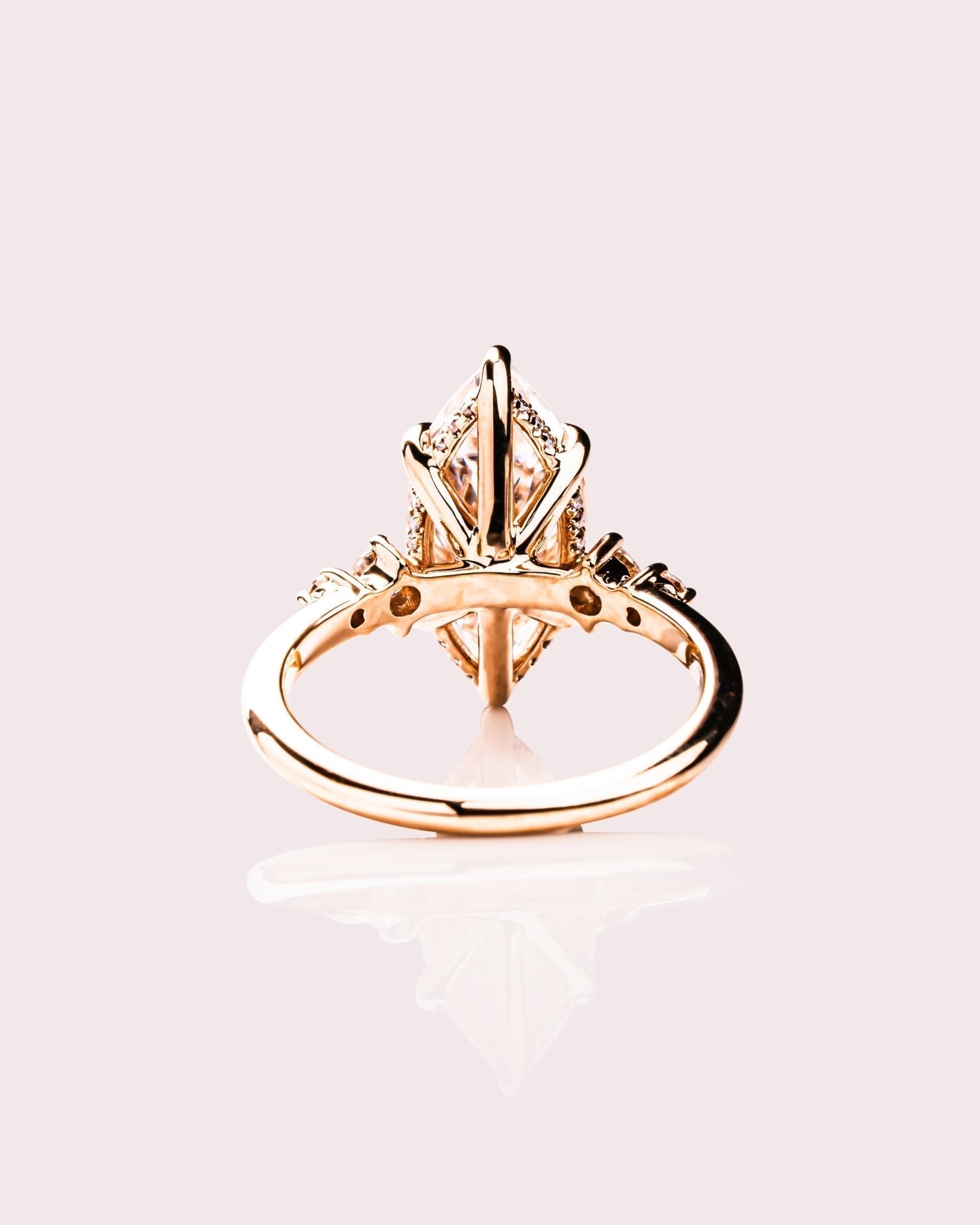 Cushion Hidden Halo Lab Grown Diamond Engagement Ring