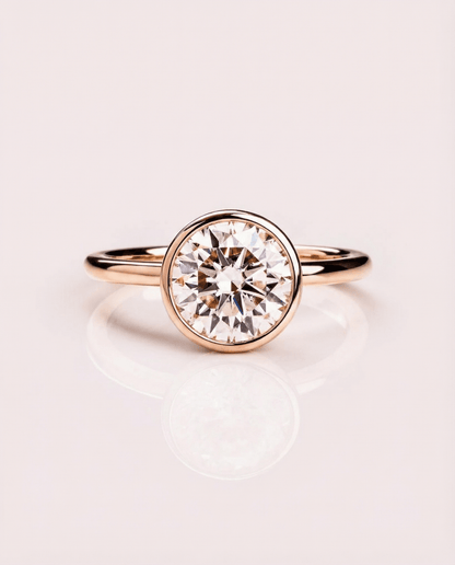 Cushion Hidden Halo Lab Grown Diamond Engagement Ring