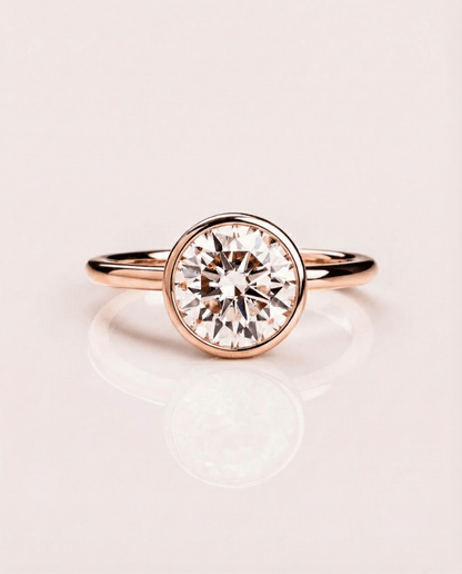 Cushion Hidden Halo Lab Grown Diamond Engagement Ring