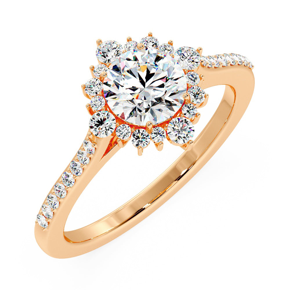Marquise Shaped Three Stone Lab Grown Diamond Engagement Ring
