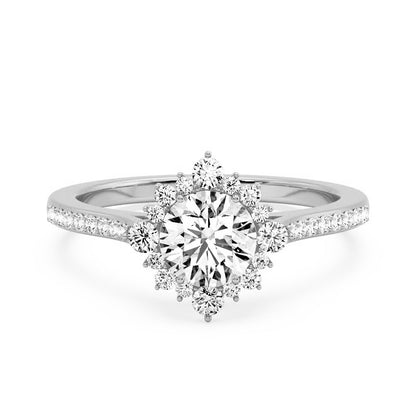 Marquise Shaped Three Stone Lab Grown Diamond Engagement Ring