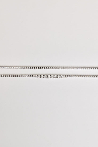 6 TCW Round Lab Grown Diamond Tennis Necklace