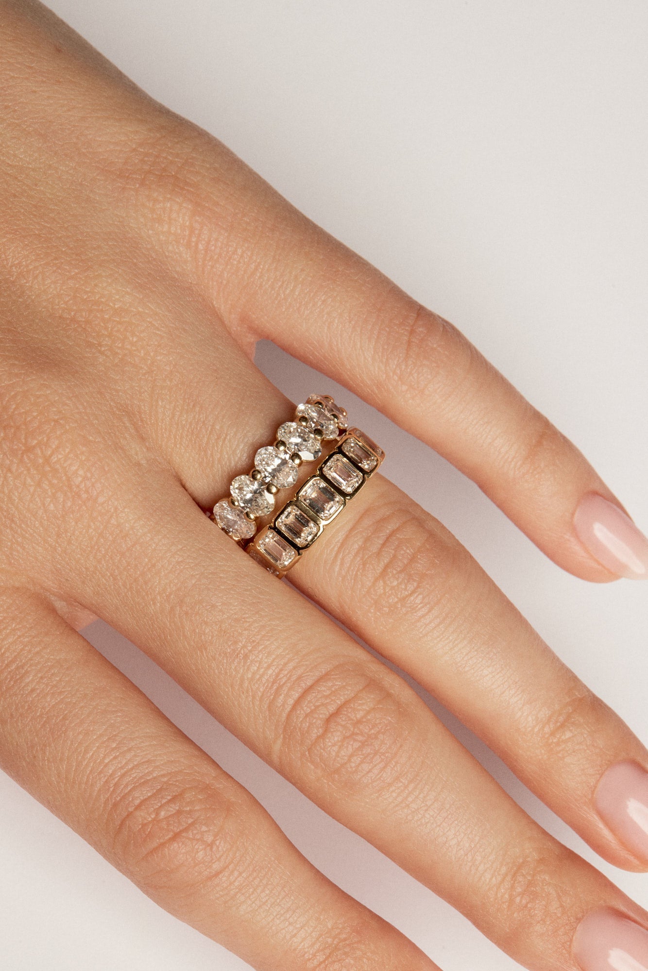 0.25 TCW Round Shaped Half Eternity Lab Grown Diamond Wedding Band