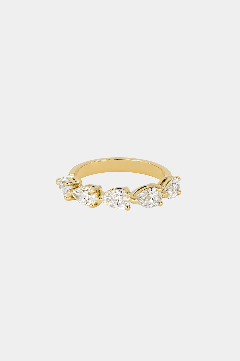 0.25 TCW Round Shaped Half Eternity Lab Grown Diamond Wedding Band