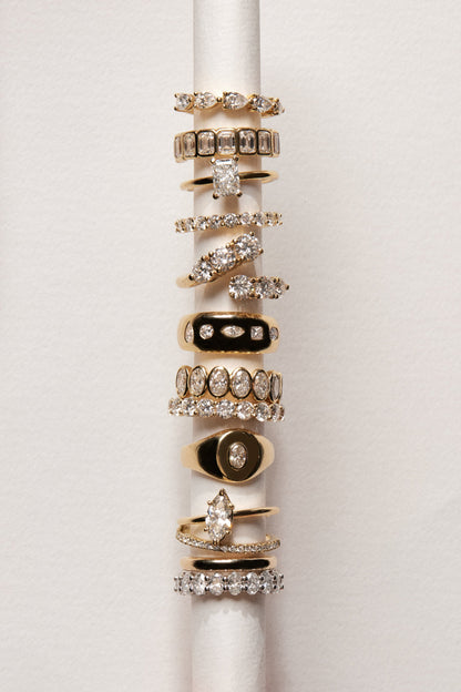 0.25 TCW Round Shaped Half Eternity Lab Grown Diamond Wedding Band