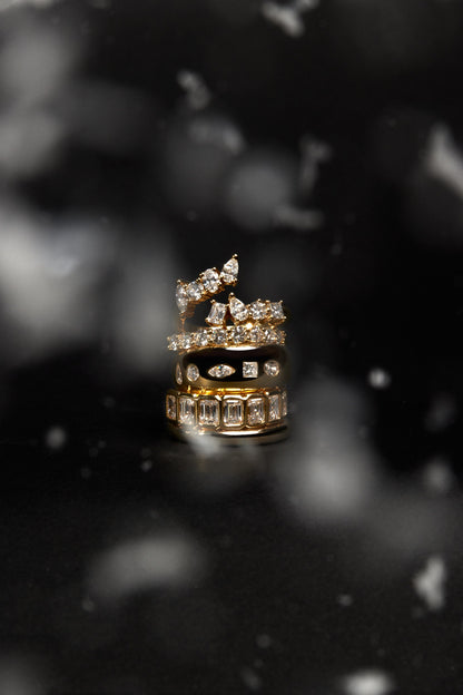 0.25 TCW Round Shaped Half Eternity Lab Grown Diamond Wedding Band