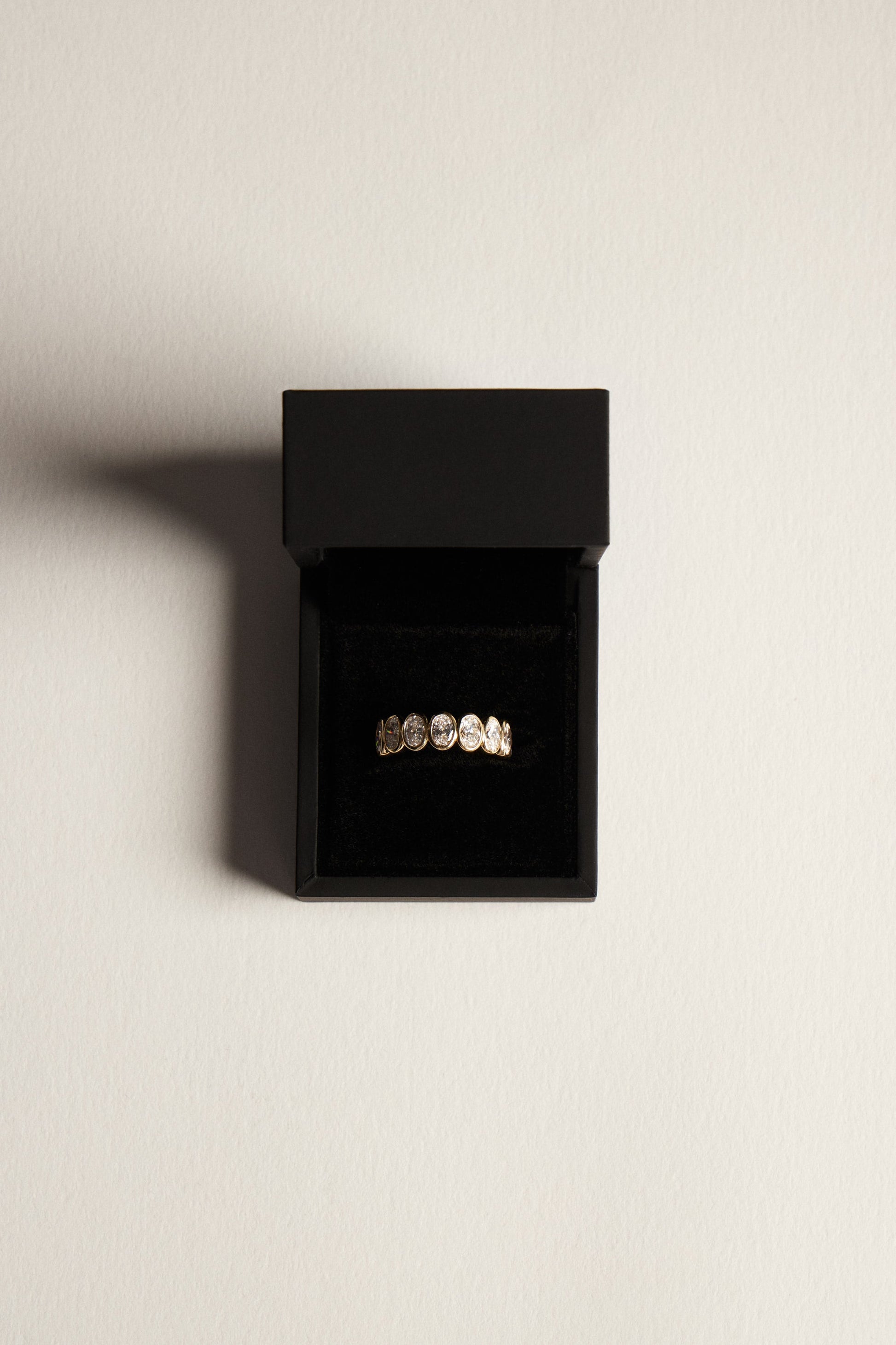 0.25 TCW Round Shaped Half Eternity Lab Grown Diamond Wedding Band