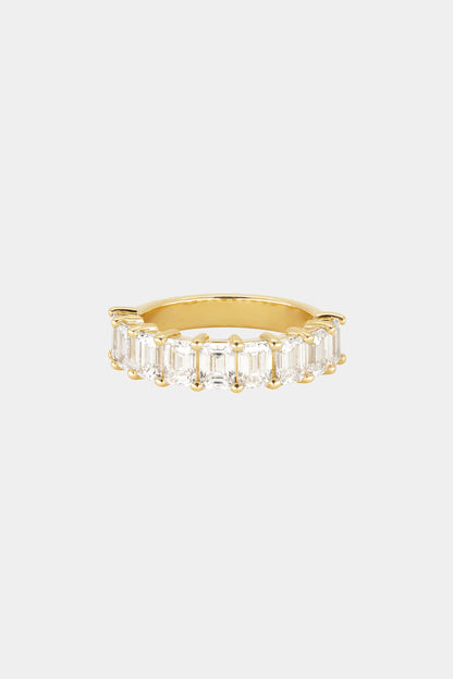 0.25 TCW Round Shaped Half Eternity Lab Grown Diamond Wedding Band