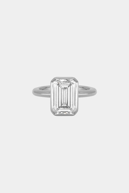 Marquise Shaped Three Stone Lab Grown Diamond Engagement Ring