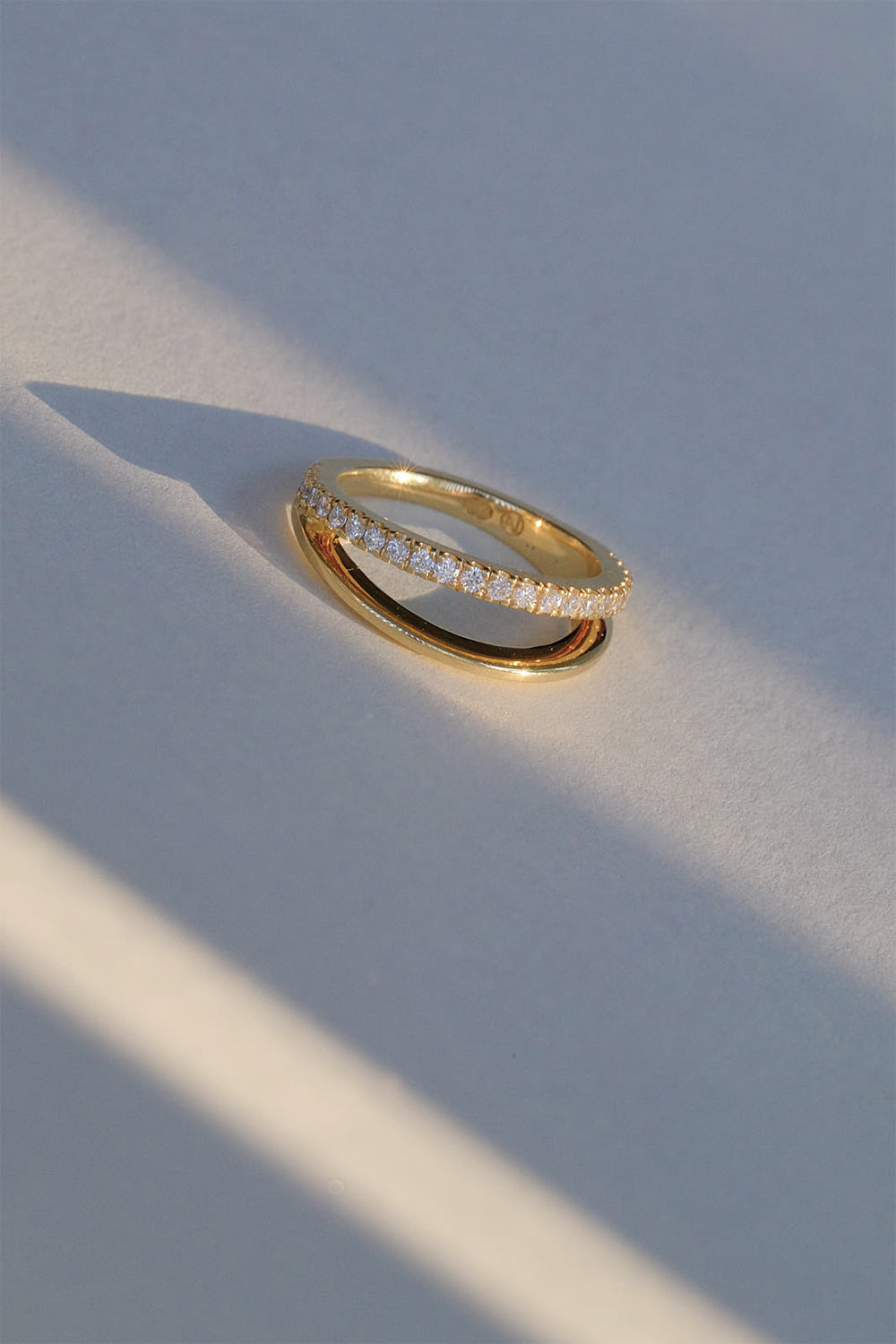 0.25 TCW Round Shaped Half Eternity Lab Grown Diamond Wedding Band