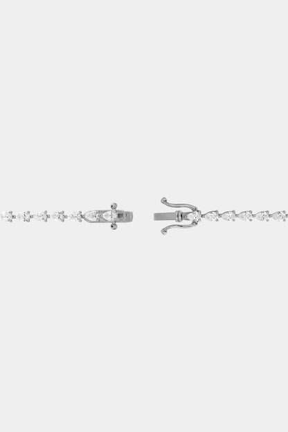 4.5 TCW Pear East-West Stones Lab Grown Diamond Tennis Bracelet