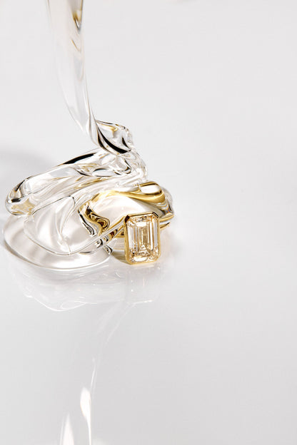 Marquise Shaped Three Stone Lab Grown Diamond Engagement Ring