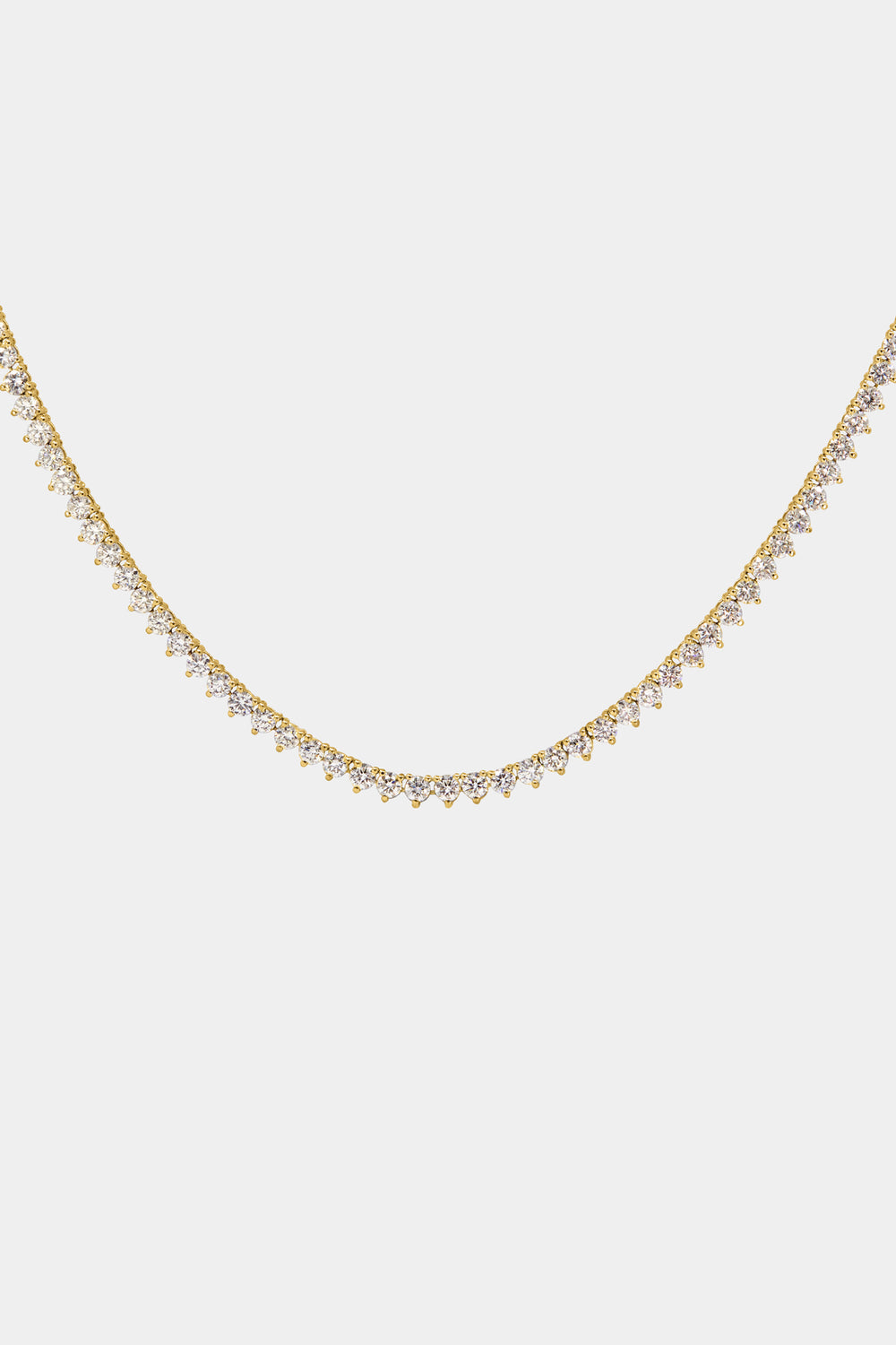 6 TCW Round Lab Grown Diamond Claw Tennis Necklace