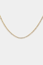 6 TCW Round Lab Grown Diamond Claw Tennis Necklace