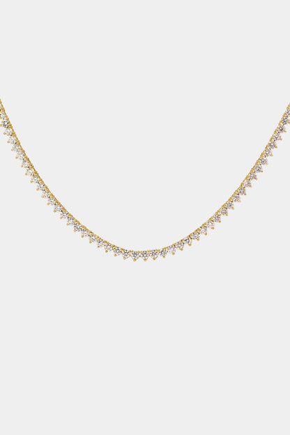 6 TCW Round Lab Grown Diamond Claw Tennis Necklace