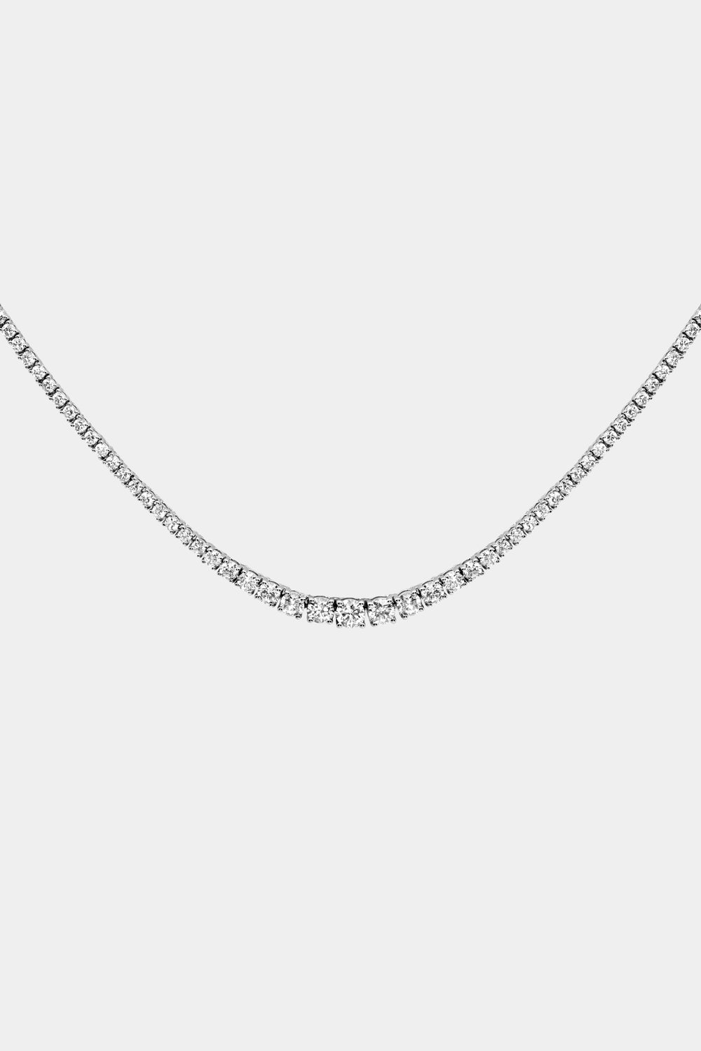 6 TCW Round Lab Grown Diamond Tennis Necklace