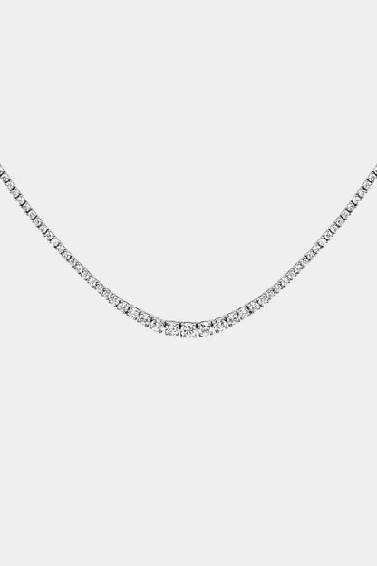6 TCW Round Lab Grown Diamond Tennis Necklace