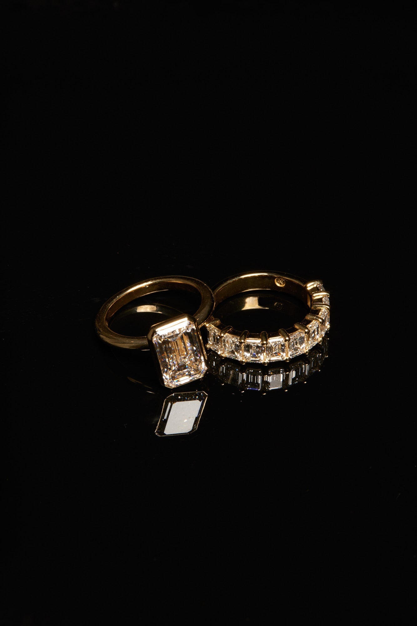 Marquise Shaped Three Stone Lab Grown Diamond Engagement Ring