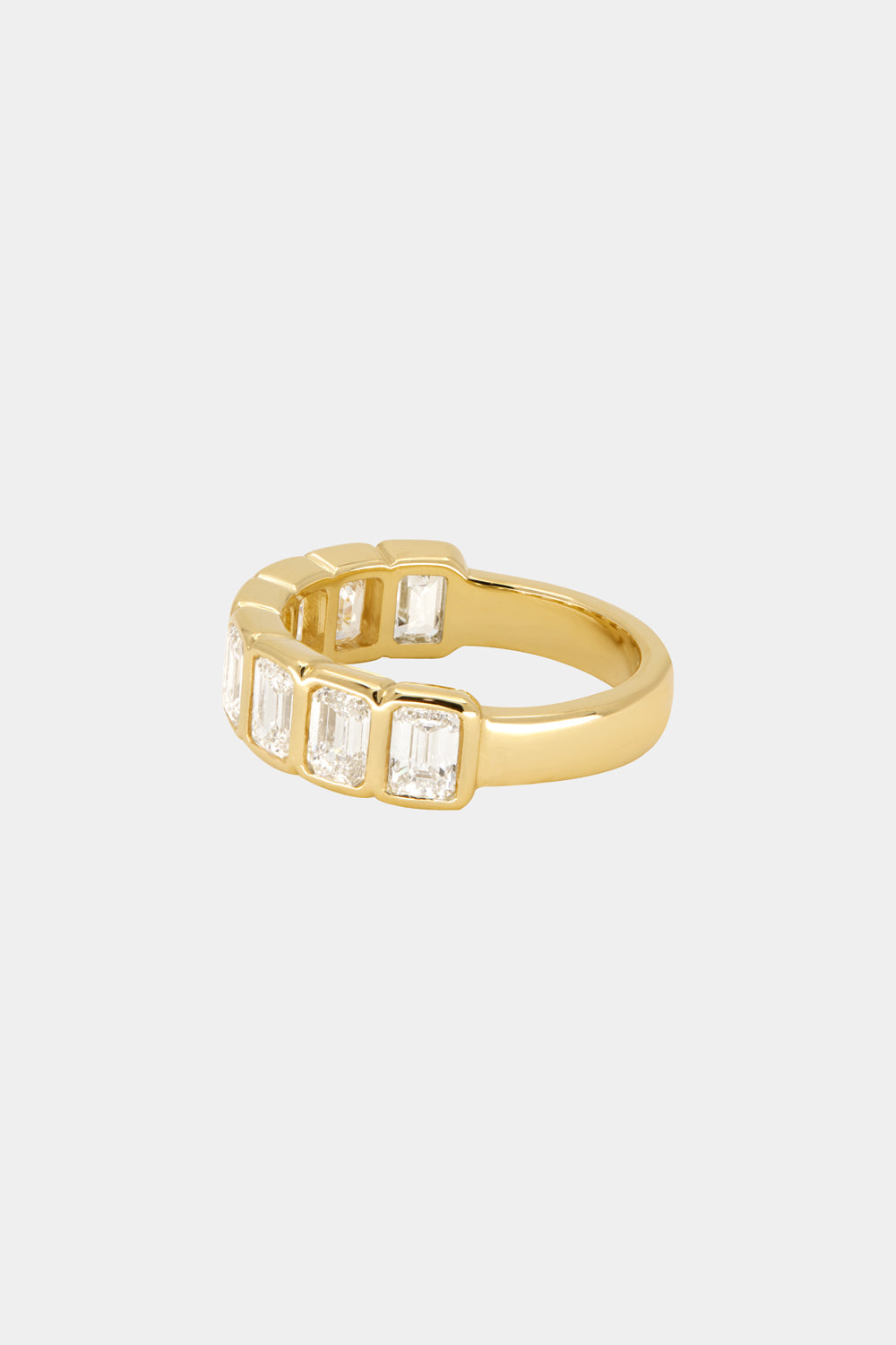 0.25 TCW Round Shaped Half Eternity Lab Grown Diamond Wedding Band