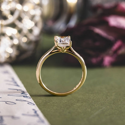 Marquise Shaped Three Stone Lab Grown Diamond Engagement Ring