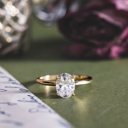 Marquise Shaped Three Stone Lab Grown Diamond Engagement Ring