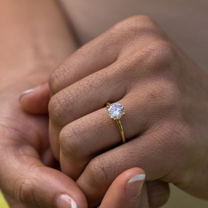 Marquise Shaped Three Stone Lab Grown Diamond Engagement Ring