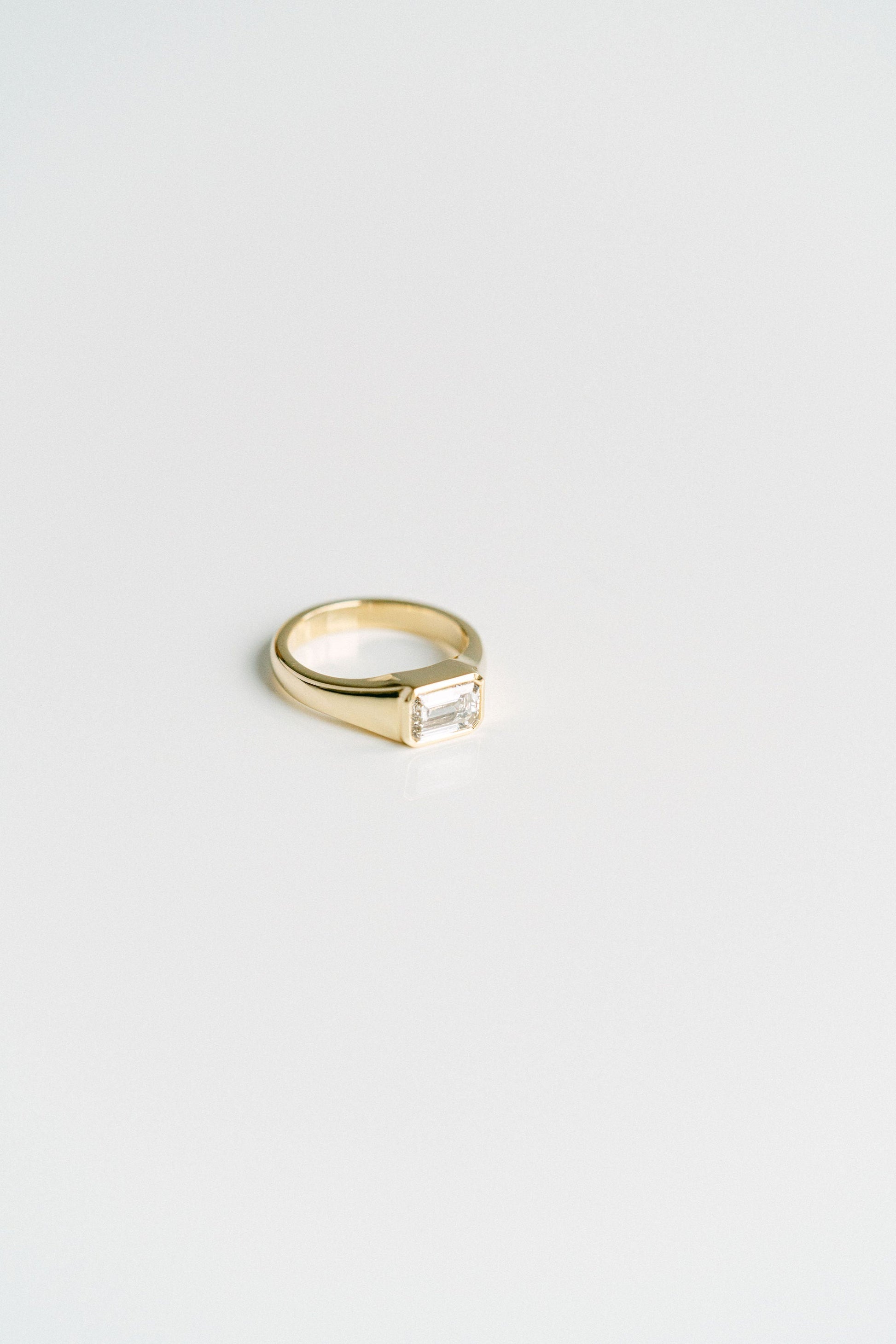 Marquise Shaped Three Stone Lab Grown Diamond Engagement Ring