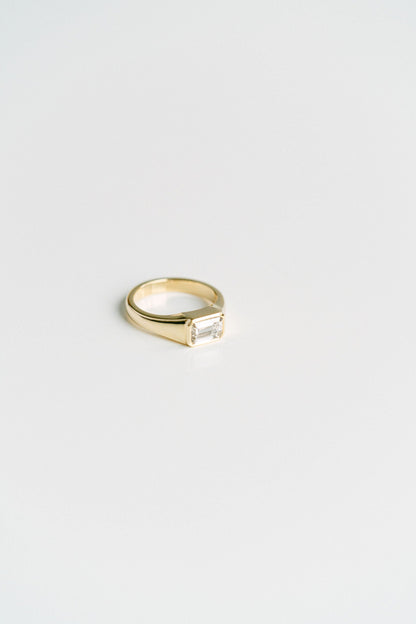 Marquise Shaped Three Stone Lab Grown Diamond Engagement Ring