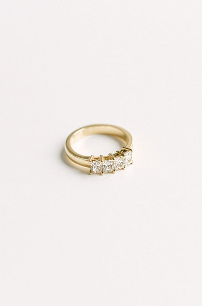 0.25 TCW Round Shaped Half Eternity Lab Grown Diamond Wedding Band