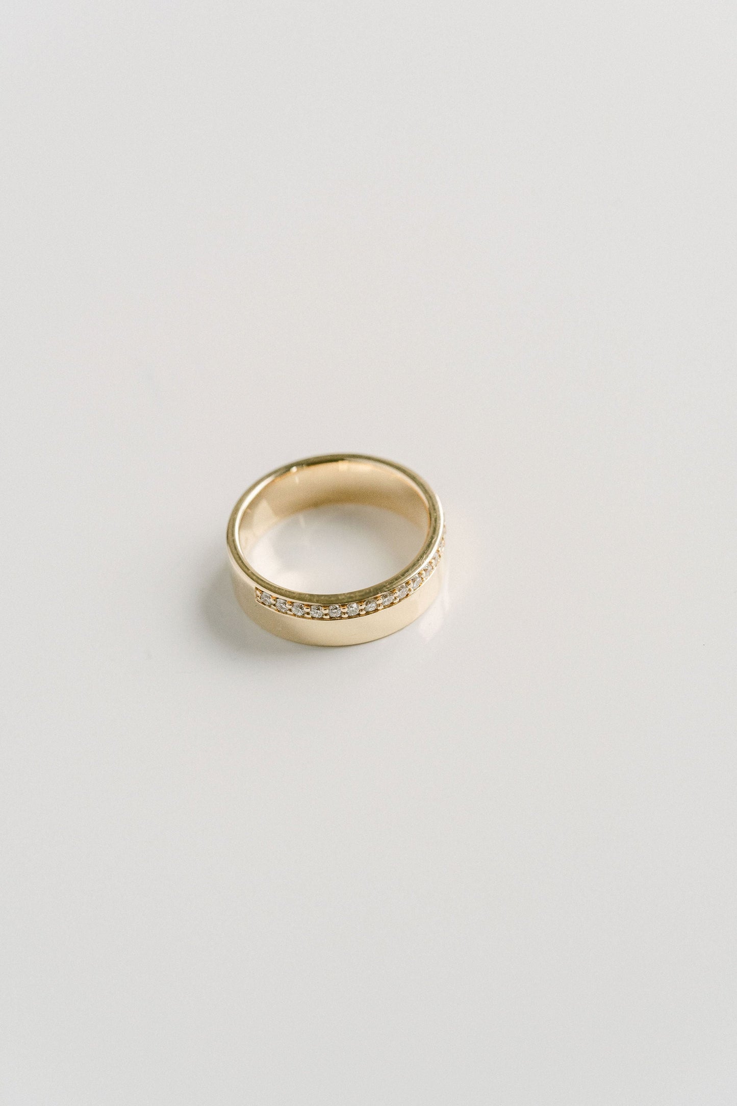 0.25 TCW Round Shaped Half Eternity Lab Grown Diamond Wedding Band