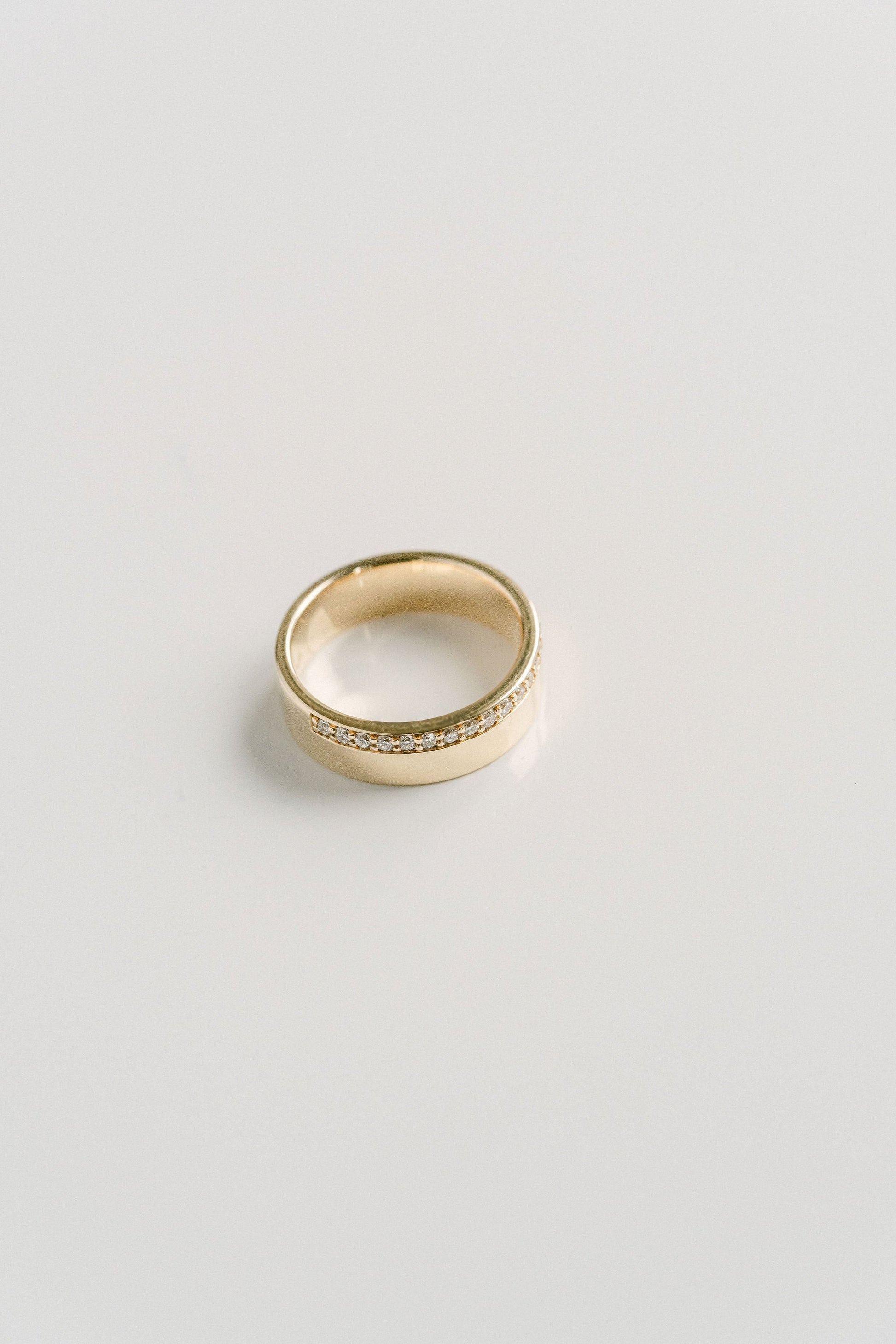 0.25 TCW Round Shaped Half Eternity Lab Grown Diamond Wedding Band