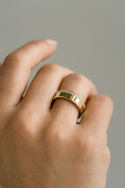 0.25 TCW Round Shaped Half Eternity Lab Grown Diamond Wedding Band